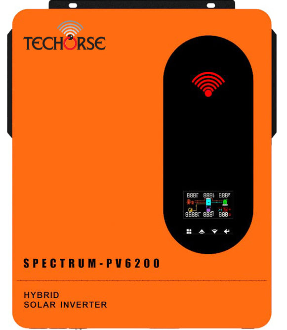 Spectrum-PV6200 Pure Sine Wave Hybrid Solar Inverter (6200W, On/Off Grid, 120A MPPT)